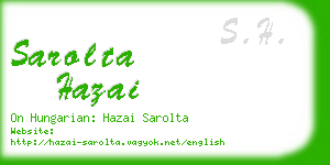 sarolta hazai business card